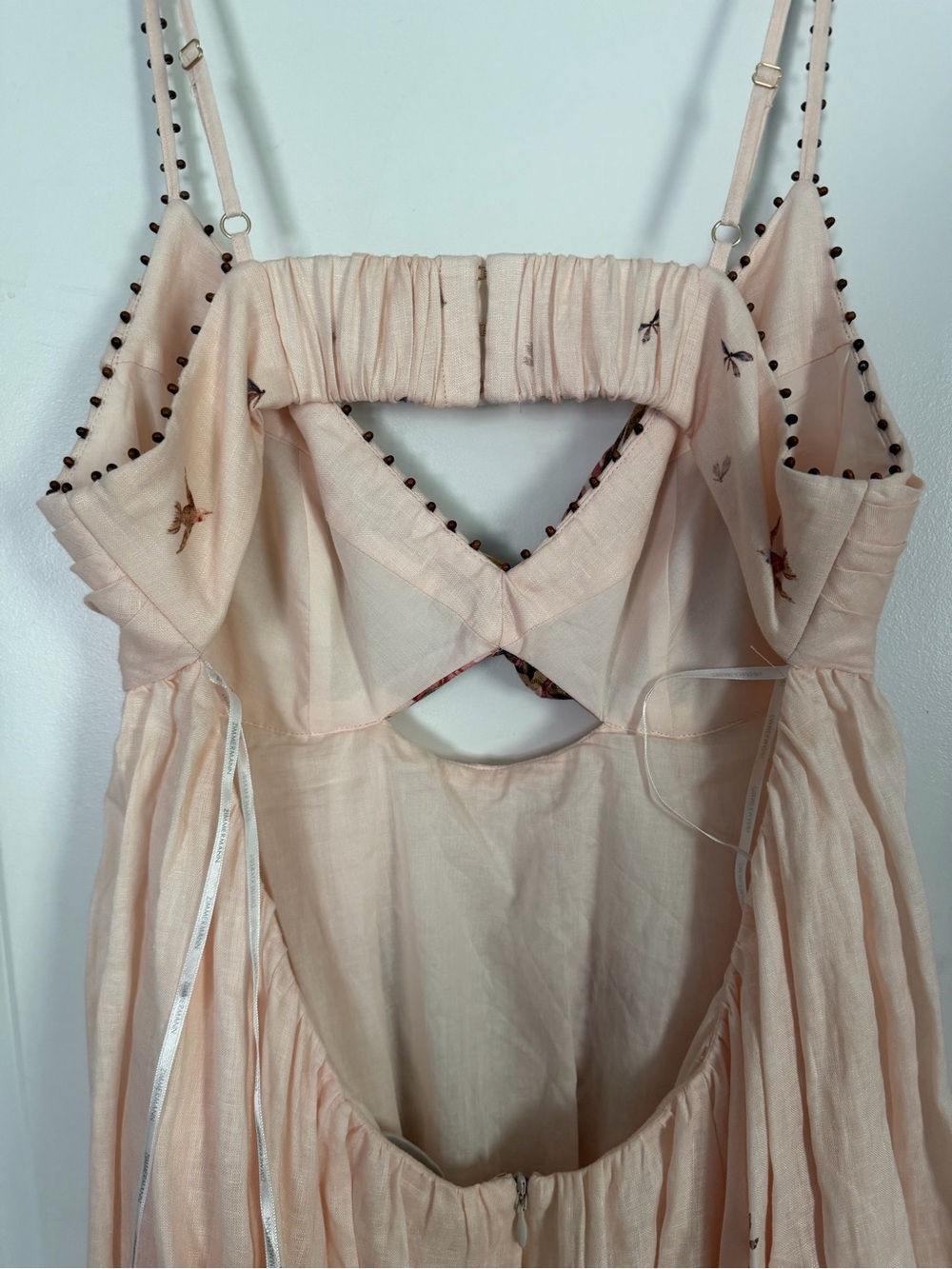 Zimmermann Ascension Twist Front Dress Palm Floral Linen Silk Maxi US 10 NWOT - Picture 4 of 16
